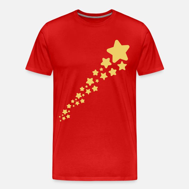 Sternschnuppe - Männer Premium Bio T-Shirt - Rot
