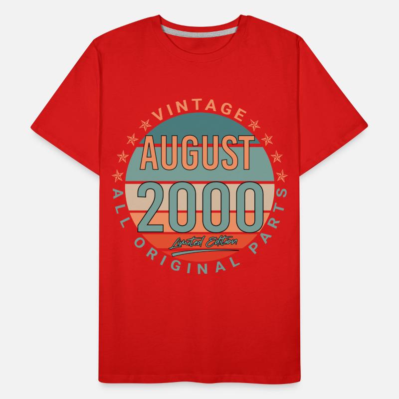 Im August 2000 Vintage Geschenkidee Männer Premium Bio T-Shirt