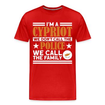 Zyprioten Zyprer Zypern Geschenk - Männer Premium Bio T-Shirt - Rot - Vorne - Damien (186cm)