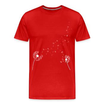 Pusteblume - Männer Premium Bio T-Shirt - Rot - Vorne - Damien (186cm)