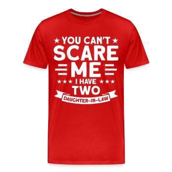 Famille beaux-parents Belle-fille Cadeau - T-shirt bio Premium Homme - rouge - Devant - Damien (186cm)