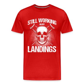Gute Besserung Knochenbruch Gebrochenes Bein - Männer Premium Bio T-Shirt - Rot - Vorne - Damien (186cm)
