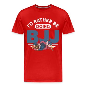 Jiu Jitsu Étudiant BJJ Jiu Jitsu Cadeau - T-shirt bio Premium Homme - rouge - Devant - Damien (186cm)
