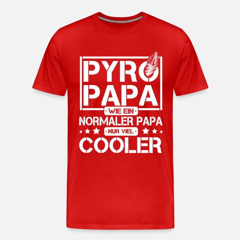 Feuerwerker Silvester Pyrotechniker Geschenk - Männer Premium Bio T-Shirt - Rot