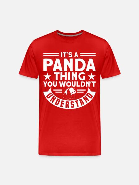 Panda Lover Pandas Panda Gift - Men's Premium Organic T-Shirt - red