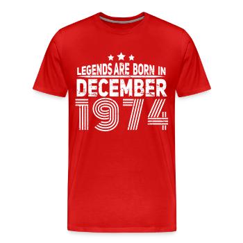 1974 Im Dezember Vintage Geschenkidee - Männer Premium Bio T-Shirt - Rot - Vorne - Damien (186cm)