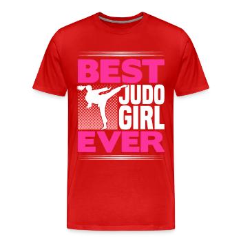 Japanisch Judo Schüler Judo Geschenk - Männer Premium Bio T-Shirt - Rot - Vorne - Damien (186cm)