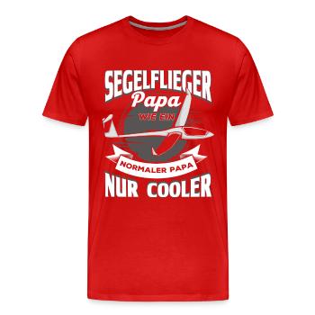 Segelflieger Segelflug Segelfliegen Geschenk - Männer Premium Bio T-Shirt - Rot - Vorne - Damien (186cm)