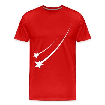 Shooting star - Men's Premium Organic T-Shirt - red - Front - Damien (186cm)