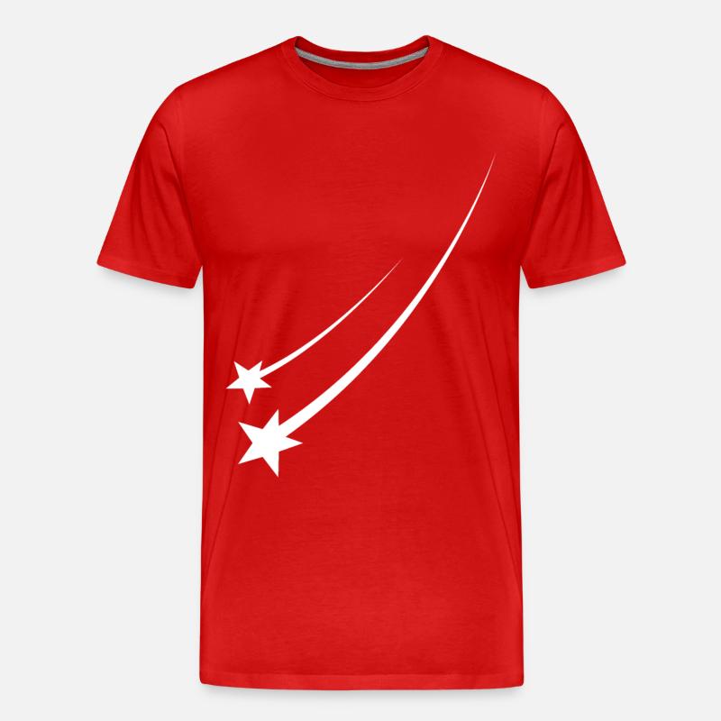 Sternschnuppe - Männer Premium Bio T-Shirt - Rot