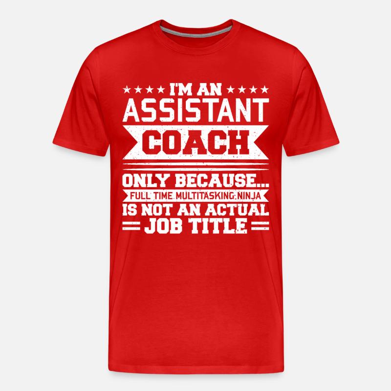 Assistant Coach Assistant Coach Trainer - Men's Premium Organic T-Shirt - red