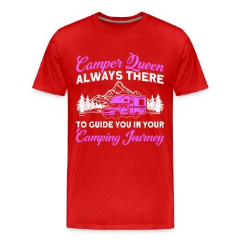 Camping camping en plein air Camping Camping - T-shirt bio Premium Homme - rouge - Devant - Damien (186cm)