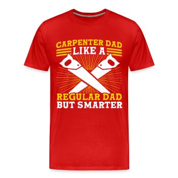 Klug Père Zimmermann Père Famille - T-shirt bio Premium Homme - rouge - Devant - Damien (186cm)