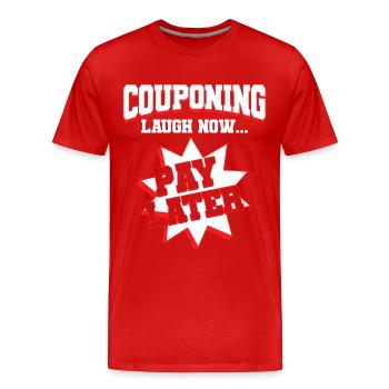 Coupon Shopper Discount Couponer Vente à prix réduit - T-shirt bio Premium Homme - rouge - Devant - Damien (186cm)