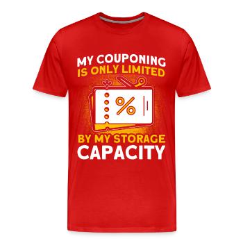 Coupon Shopper Discount Couponer Discount Sale - Men's Premium Organic T-Shirt - red - Front - Damien (186cm)