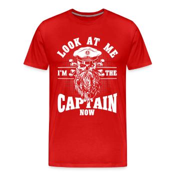 Boat Lovers Boat Captain Captain Captains - Men's Premium Organic T-Shirt - red - Front - Damien (186cm)