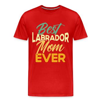 Animal de compagnie Labrador Mama Dog Labrador - T-shirt bio Premium Homme - rouge - Devant - Damien (186cm)