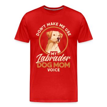 Animal de compagnie Labrador Mama Dog Labrador - T-shirt bio Premium Homme - rouge - Devant - Damien (186cm)