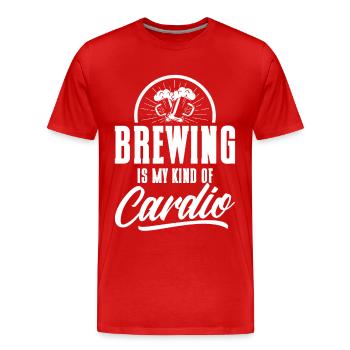 Brauen ist meine Art von Kardio Brauer - Männer Premium Bio T-Shirt - Rot - Vorne - Damien (186cm)