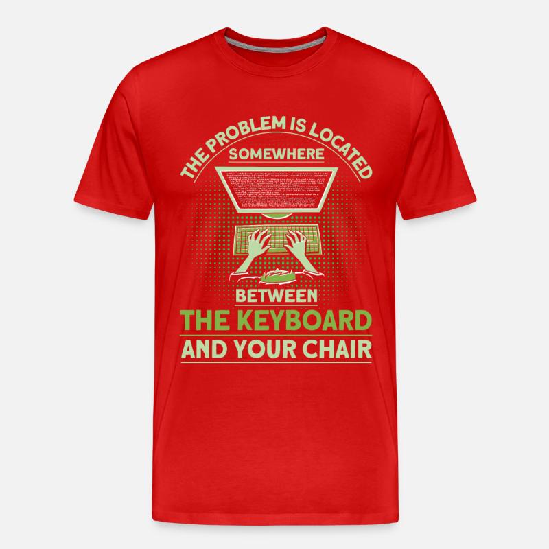 The problem is localized sysadmin - Men's Premium Organic T-Shirt - red