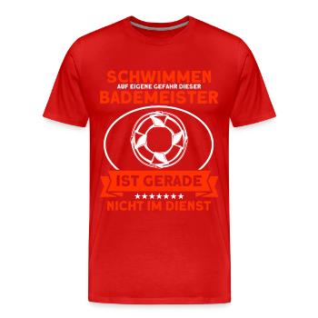 Lifeguard Swimming Pool Lifeguard Lifeguard Lifeguard - Men's Premium Organic T-Shirt - red - Front - Damien (186cm)