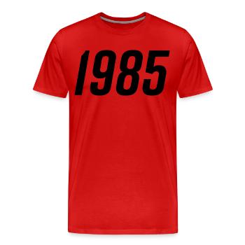 1985 Année de naissance Cadeau - T-shirt bio Premium Homme - rouge - Devant - Damien (186cm)