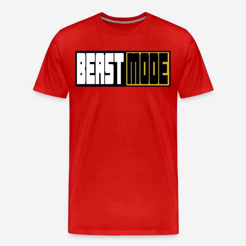Beast Mode - Männer Premium Bio T-Shirt - Rot