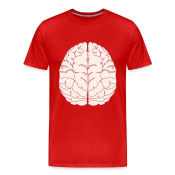 Gehirn Hirn Intelligenz klug schlau Student Uni - Männer Premium Bio T-Shirt - Rot - Vorne - Damien (186cm)