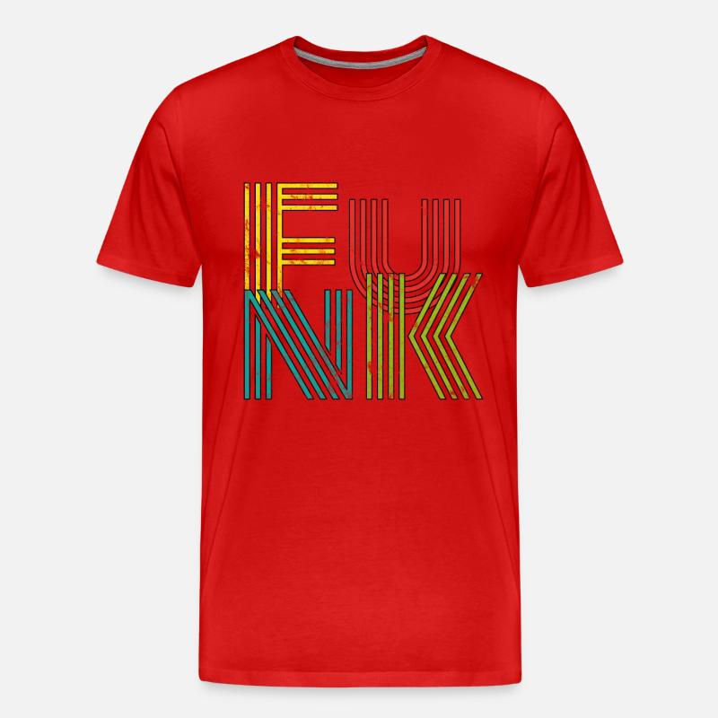 Funk Musik Retro - Männer Premium Bio T-Shirt - Rot