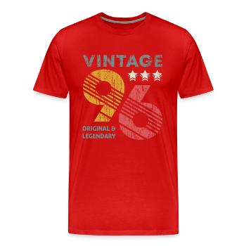 Vintage 1996 - Men's Premium Organic T-Shirt - red - Front - Damien (186cm)