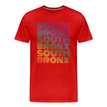 Sud du Bronx - T-shirt bio Premium Homme - rouge - Devant - Damien (186cm)