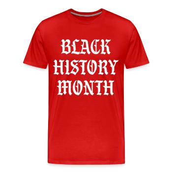 Black History Month - Männer Premium Bio T-Shirt - Rot - Vorne - Damien (186cm)