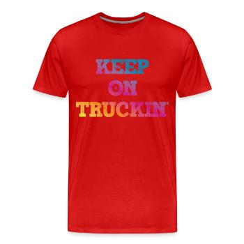 Trucker Truck Truck Driver Gift - Men's Premium Organic T-Shirt - red - Front - Damien (186cm)