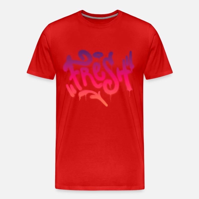 Fresh Graffiti - Männer Premium Bio T-Shirt - Rot