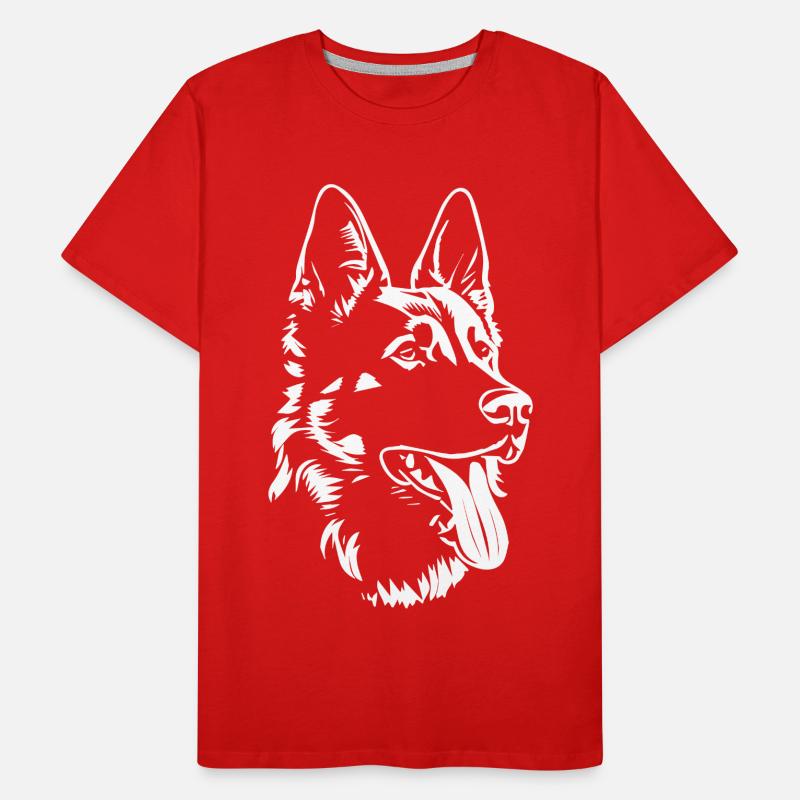 Deutscher Schäferhund Silhouette Schäferhunde Männer Premium Bio T-Shirt