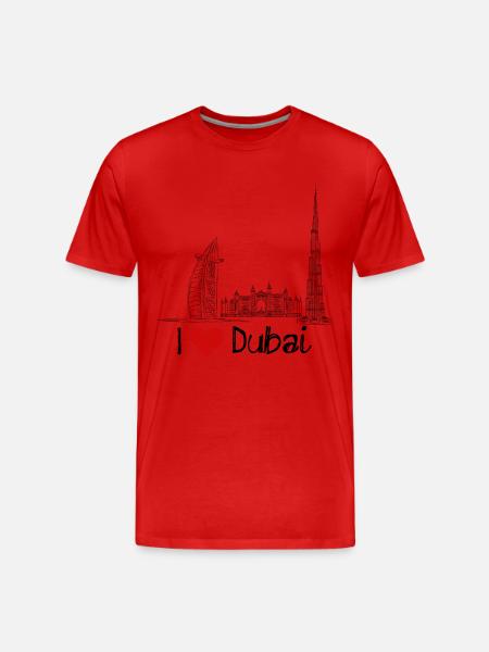 J’adore Dubaï - T-shirt bio Premium Homme - rouge