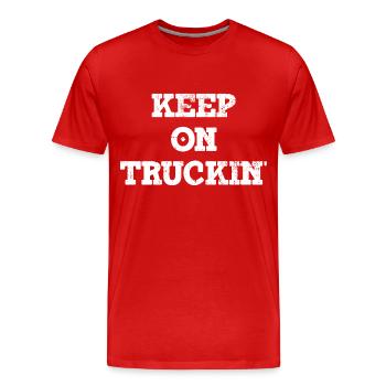 Trucker Truck Truck Driver Gift - Men's Premium Organic T-Shirt - red - Front - Damien (186cm)