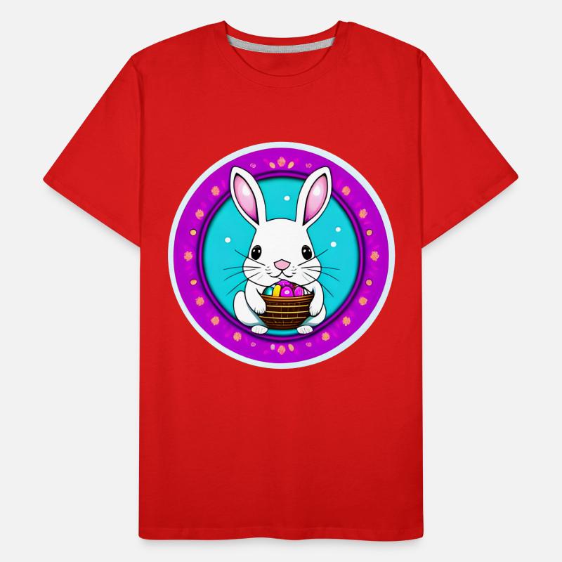 Easter and Easter Basket Men's Premium Organic T-Shirt