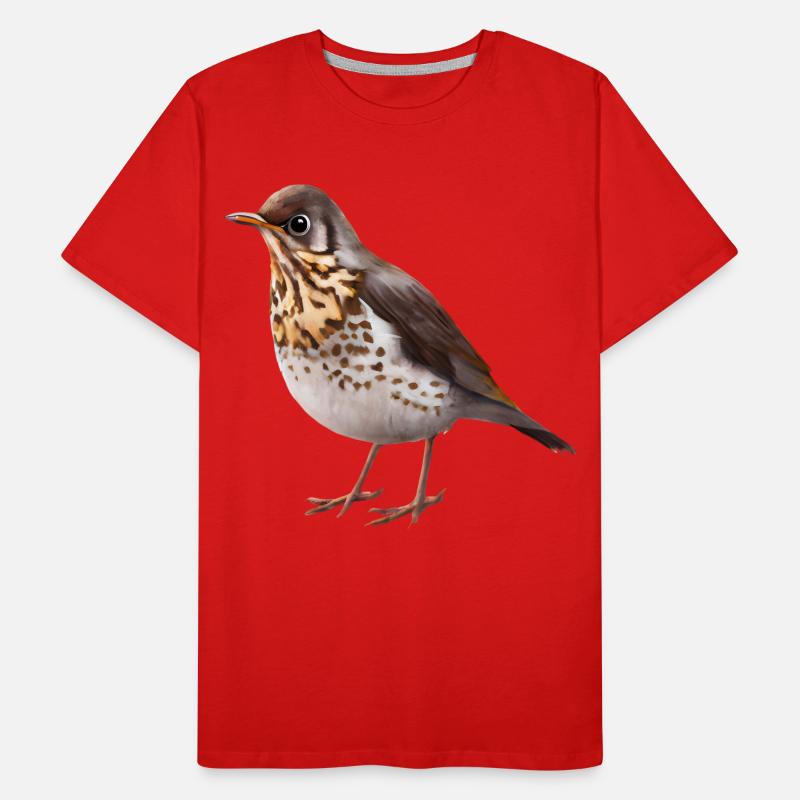 Grive oiseau T-shirt bio Premium Homme