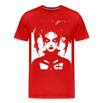 Dark Art Occulte Gothique Batcave Girl Post Punk Bat - T-shirt bio Premium Homme - rouge - Devant - Damien (186cm)
