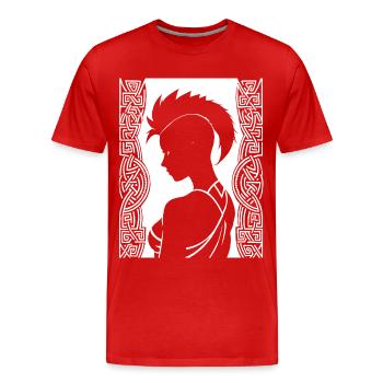 Invoke the Supernatural Captivating Horror Nun, S - Men's Premium Organic T-Shirt - red - Front - Damien (186cm)