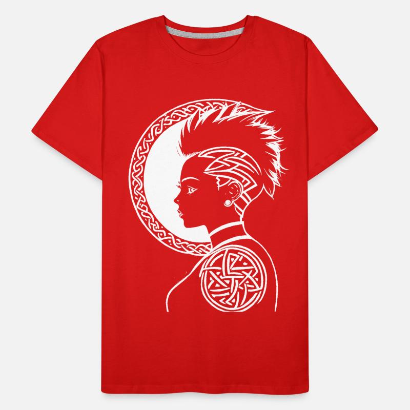Fantasy Post Punk Celtic Tribal Batcave Mohawk Gi T-shirt bio Premium Homme