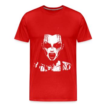 Zombie Horror Vampire Girl Death Metal Grindcore - Men's Premium Organic T-Shirt - red - Front - Damien (186cm)