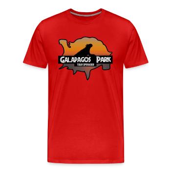 Logo galapagos park - Men's Premium Organic T-Shirt - red - Front - Damien (186cm)
