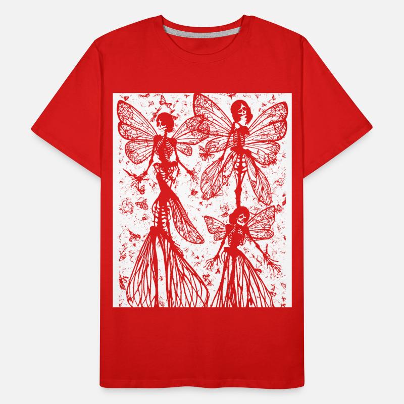 Fairycore Esthétique Squelette Fée Goth Gothique G T-shirt bio Premium Homme