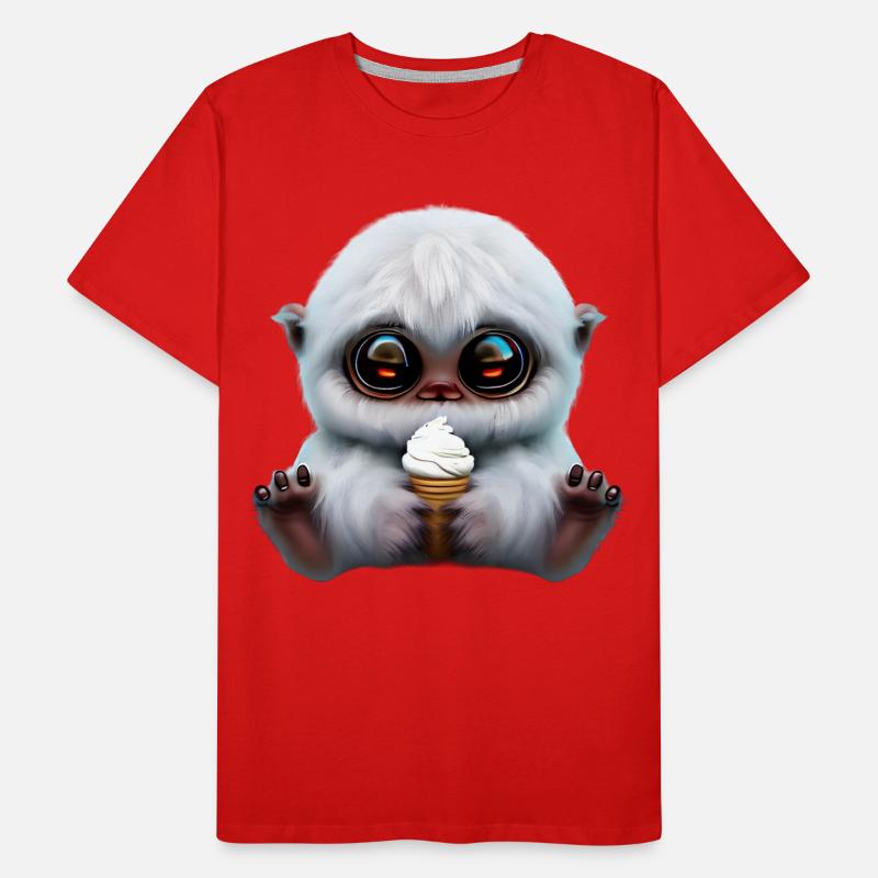Yeti avec de la crème glacée molle T-shirt bio Premium Homme