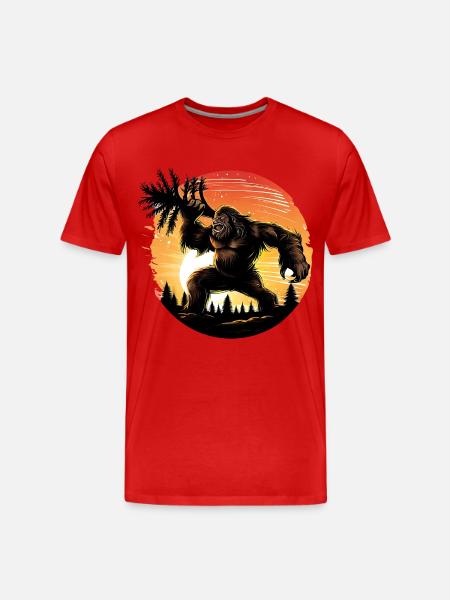 Angry Bigfoot - Men's Premium Organic T-Shirt - red