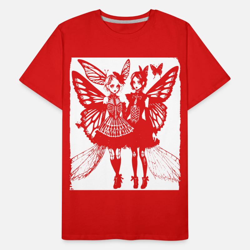 Fairycore Aesthetics Skeleton Fairy Goth Gothic G Men's Premium Organic T-Shirt