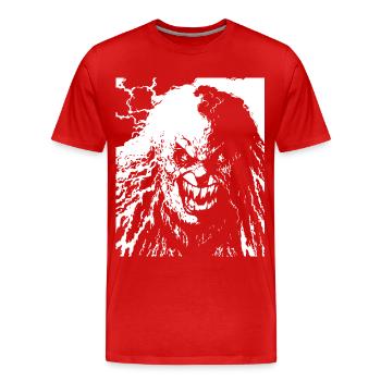 Horror Clown Spooky Halloween Horror Film Evil Cl - Men's Premium Organic T-Shirt - red - Front - Damien (186cm)
