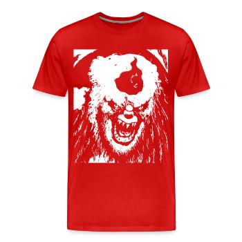 Horror Clown Spooky Halloween Horror Film Evil Cl - Men's Premium Organic T-Shirt - red - Front - Damien (186cm)